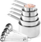 Stainless Steel Measuring Cups And Measuring Spoons 10-piece Set  5 Cups And    