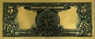 1899  5 Silver Cert Indian Chief 24k Gold Foil Dollar Bill Novelty With Coa