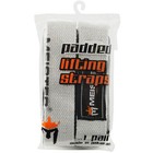 Meister White Neoprene-padded Lifting Straps - Weight Wrist No-slip Grip Pair 