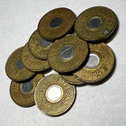 10 X Nyc Subway Tokens  New York City Transit   bullseye  Variety 1986-1995