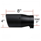 Real Carbon Fiber Exhaust Tip With Stainless Steel  Black  3  Inlet 