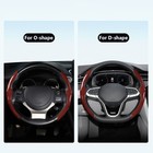 2pcs Carbon Fiber Car Steering Wheel Cover Non-slip Universal For 14 5-15 Inchs