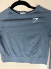 Gymshark Vital Seamless Long Sleeve Crop Top Steel Blue Marl Small S Thumbholes