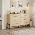    6-drawer Dresser Wooden Storage Cabinet Dressers Chests Of Drawers For Bedroom