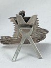 Vintage Japanese 950 Sterling Dragon Ship Place Card Holder 