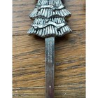 Discontinued Santa Serving Spoon And Christmas Tree Serving Fork Solid Silver