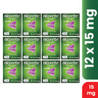 12 X Inhalator Ni-corette 15mg 36 Cartridges