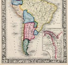 1864  South America  Map Original   13 5x10 5   Brazil - Patagonia - Guiana
