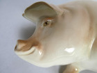 Vtg Goebel Porcelain Pig Figurine 8  W germany 1977  32030 Farmhouse Chic