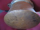 Vintage Handmade Brass Handled Solid Copper Pot Stamped Made In Turkey