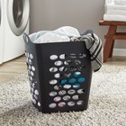 Mainstays Flexible Square Laundry Hamper  Black Plastic 