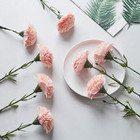 12pcs Artificial Carnation Flowers Silk Stem Wedding Funeral Bouquet Decor Usa