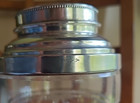 Vintage Webster American Sterling Silver Cut Glass Cocktail Shaker 