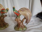 Vintage Majolica Pottery  Birds Or Paradise Figures Italy Numbered