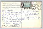 Haiti La Citadelle Fortress Vintage Postcard Pan Am Airline Ad Bahamas Stamp