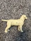Antique vintage Cast Iron Dog Golden Yellow Labrador Retriever Still Bank 8 
