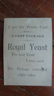 Antique Victorian Trade Card Advertising  Royal Yeast