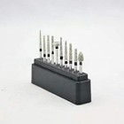 Zj-cosm 10pcs 1 6mm Fg Carborundum Burr Diamond Burs Black 