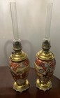 Fabulous Antique Pair Satsuma Lamps W Bronze Mounts-19th Century-japanese-asian