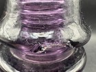 Vtg Antique Whithall Tatum Purple Amethyst Glass Telephone Pole Insulator Chiped