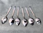 Rare Sigurd Ringdal Norway Sterling Silver Basse-taille Guilloche Enamel Spoons