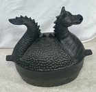 Plow Hearth Dragon Wood Stove Steamer   Cast Iron Fireplace Humidifier