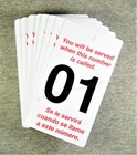 Take A Number Cards  Printed Both Sides  No  01-50  Highest-quality  Thick Pvc