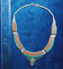 Old Moroccan Tuareg Necklace Berber African Silver Colored Niger Tribal Ethnic