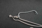 New davldyurmansteringsilver crossover bar Pendant Necklace With  16-17 