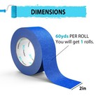 1 Pack 2 Inch X 60yd 360tronics Blue Painters Tape 21 Day Easy Removal Trim Edge