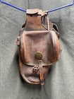Antique Military Leather  Saddlebags  Vintage Ruff Shape