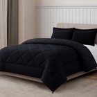 Reversible Comforter Set 3pc All Season Microfiber Quilted Bedding Comforter