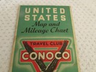 Vintage Conoco Oil Gas Service Station Advertising Road Map Usa