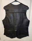 Women   s Genuine Vintage Harley Davidson Black Leather Vest Size Large  a150 