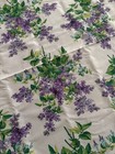 Vtg French Country Lilac Flower Fabric 5 89 Yards Lot Floral Leaves Pastel Rare