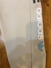 Adidas Originals Mens Linear Trefoil 3-stripe Joggers Track Pants Grey Size Med