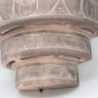 Vintage Art Deco Porcelain Wall Sconce Lamp Mauve Pink Ceramic Tiered Light