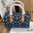 Coach  Mini Rowan Crossbody Bag Signature Denim Natural Cy742 Outlet New