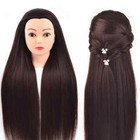 Long Synthetic Hair Mannequin Head For Training Hairstyles Braid Hairdressing