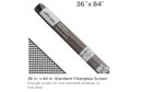 Screen Repair Kit Standard Replacement Window   Door Fiberglass Charcoal 36 X 84