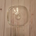 Vtg Pyrex Corning Ware A-9-c Square Replacement Lid Only Clear Glass