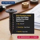100 Qty  8 X 3 4  Black Phillips Modified Truss Head Wood Screws  bcp1078 