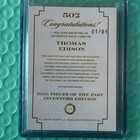 2024 Pieces Of The Past 1800s Thomas Edison Original Document Relic 1 1 