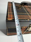 Vintage Plaid Sewing Box Shortrip Storage Case W  Handle 1950s 1960s Retro