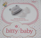American Girl 2021 Bitty Baby Doll Teddy Bear Gray Beanie Hat   Booties Set New