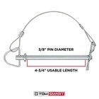 Clevis Pin 3 8 In  X 4-3 4 In  For Farm Lawn Garden Trailer Hitch Receivers 1 Pk
