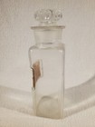 Antique Apothecary Lug Jar Label Under Glass Pharmacy Bottle   8 25  Bism Subnit