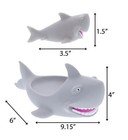 Dollibu Family Animal Bath Squirters 4 Pc Water Floating Toys Set - Grey Shark
