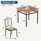 Table And Chairs Set Of 2  Small Kitchen Table Sets  3-piece Compact Dining Room