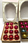 Vintage Shiny Brite Glass Christmas Ornaments 35pc Multicolor Balls 2in Boxes